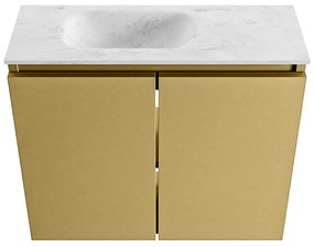 Mondiaz Ture DLux toiletmeubel 60cm oro met wastafel opalo links zonder kraangat