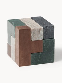 Decoratief object Mauricio van marmer en walnoothout