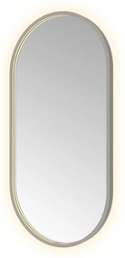 Hotbath &More Oval spiegel ovaal 50x100cm geborsteld gunmetal PVD
