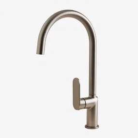 Buitenkraan Voor Keuken Met Hoge Messing Uitloop Alameda Geborsteld Grijs - Sklum