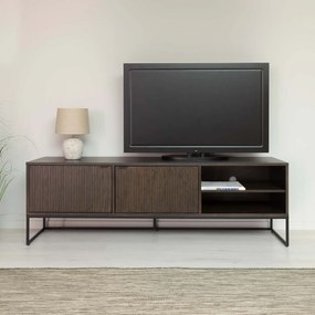 Tenzo Bali Tv-meubel Met Latjes Gerookt Eiken - 176x40x57cm.
