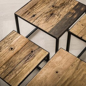 Set Van 4 Vierkante Salontafels - 50 X 50cm.