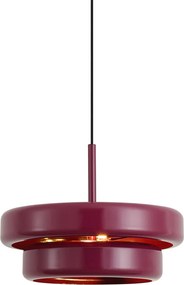 Retro hanglamp plum met metalen kap - Ophelia