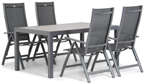 Tuinset 4 personen 164 cm Aluminium/Textileen /Aluminium/textileen Grijs Hartman Royal