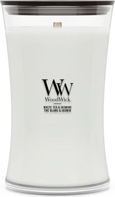 Woodwick geurkaars - Large Hourglass - White Tea &amp; Jasmine