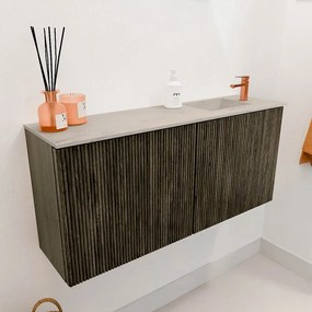 Mondiaz Joya DLux 90cm toiletmeubel shadow met wastafel faye rechts 1 kraangat opalo