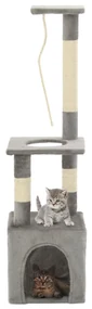 vidaXL Kattenkrabpaal met sisal krabpalen 109 cm grijs