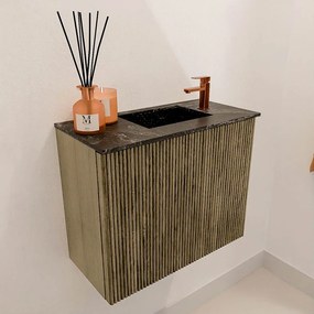 Mondiaz Joya DLux 50cm toiletmeubel dusk met wastafel faye rechts 1 kraangat lava