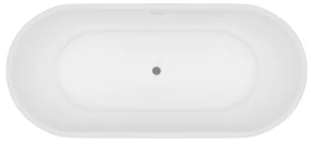 Sanigoods Cali vrijstaand ligbad solid surface 170x80cm wit mat
