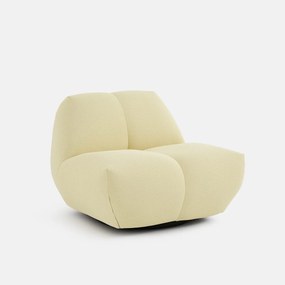 Draaibare fauteuil, gewatteerde stof, NURIA