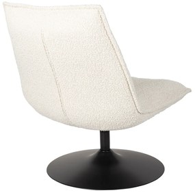 Draaibare Fauteuil Wit Boucle