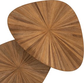 Driehoekige Salontafels Van Teak - 69 X 49cm.