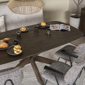 Eleonora Nikki Eettafel Donker Bruin Hout 240 Cm - 240 X 100cm.