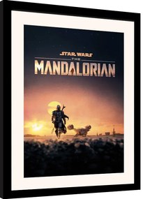 Ingelijste poster Star Wars: The Mandalorian
