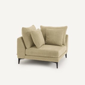 Hoekbank van gevlochten polyester, MODERNISTE, ontwerp Emmanuel Gallina