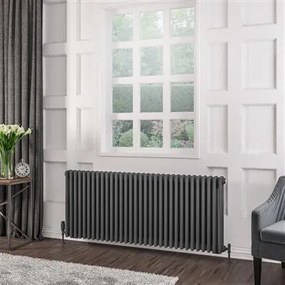 Eastbrook Rivassa 3 koloms radiator 145x60cm staal 2609W antraciet