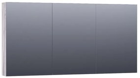 Saniclass Dual Spiegelkast - 140x70x15cm - verlichting - geintegreerd - 3 links- rechtsdraaiende spiegeldeur - MFC - Birch SK-DU140BR