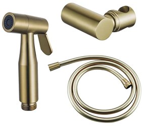 Fortifura Calvi Bidetset - handdouche - slang 150cm - houder - Geborsteld Messing PVD (Goud) SW970018 SW720567 SW767381