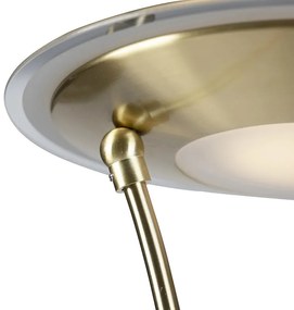 Vloerlamp goud met leesarm incl. LED en USB-poort - Sevilla
