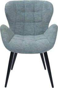Eetkamerstoel - Simon - stof Fantasy geweven mineral blue