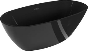 Mexen Eris vrijstaand bad 170 x 80 cm, zwart, zwarte overloop - 53441708070-70