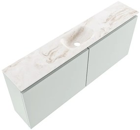 Mondiaz Ture DLux toiletmeubel 120cm greey met wastafel frappe midden met kraangat