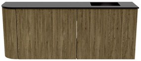 Mondiaz Joya 100cm toiletmeubel ronding links dusk met wastafel faye rechts zonder kraangat urban