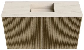 Mondiaz Joya DLux 70cm toiletmeubel dusk met wastafel faye midden zonder kraangat meli