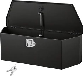 VEVOR Trekhaakbox voor vrachtwagens, 914 x 314 x 305 mm, gemaakt van staal, 50 kg draagvermogen, gereedschapskist met slot en sleutels, aanhangerbox voor laadbakken van pick-ups, campers, SUV's, terreinwagens, zwart