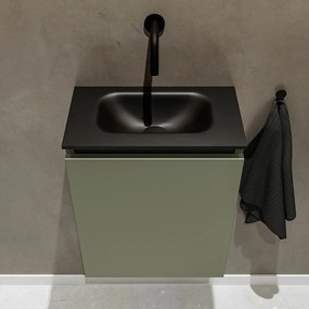 Mondiaz Ture 40cm toiletmeubel army met wastafel urban midden geen kraangat