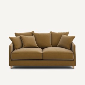 3-zits compacte slaapbank in linnen fluweel, LAZARE