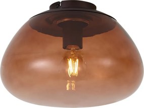 Design plafondlamp bruin met bruin glas - Giselle