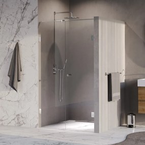 Brauer Void Carving profielloze nisdeur 120cm met draaideur 60cm aan muur chroom