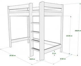 Kinderen Grijs Hoogslaper - Bobby Voor Kinderen Kinderen Junioren 5059914014004 Children's Beds Home, 160x80, Geen Children's Beds Home Dennenhout
