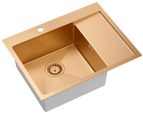 Stalen spoelbak RUSSEL 116 Copper