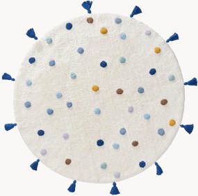 Rond kindervloerkleed Fiete, handgetuft, wasbaar