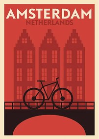 Ilustratie Typographic Amsterdam City Poster Design, kursatunsal