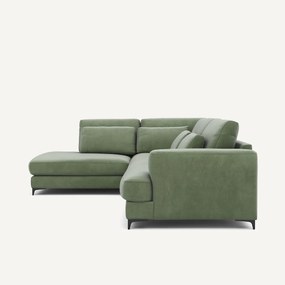 Omvormbare hoekbank links, fluweel, Marsile