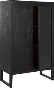 Must Living Black Jack Zwart Houten Wandkast - 88x46x142cm.