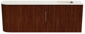 Mondiaz Joya DLux 110cm toiletmeubel ronding links ruby met wastafel faye rechts zonder kraangat meli