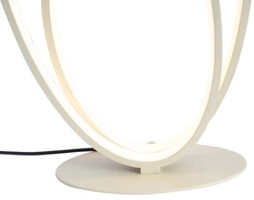 Design tafellamp beige incl. LED 3-staps dimbaar - Boomerang