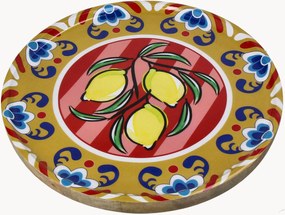 Decoratieve borden Lemon van mangohout, 4-delig