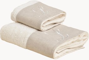 Katoenen handdoekenset Zahra, 2-delig, A-Z