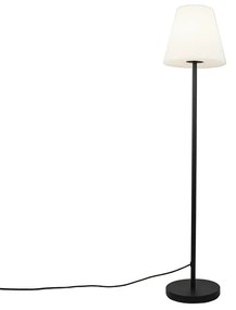 Buiten vloerlamp zwart met witte kap 35 cm IP65 - Virginia