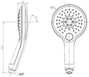 Saniclear Evolution handdouche 2 standen verouderd messing