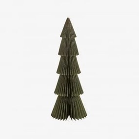 Jesper Papieren Kerstboom ↑29,5 Cm & Groen Pesto Met Gouden Rand - Sklum