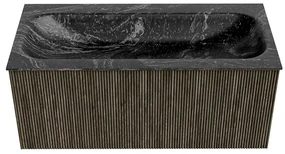 Mondiaz Kurve-dlux 100cm badmeubel shadow met 1 lade en wastafel big medium midden zonder kraangat lava