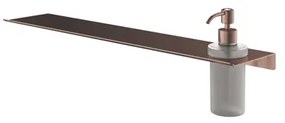 Hotbath &MORE Zeepdispenser - glas - voor planchet serie - Geborsteld koper PVD SHA09BCP