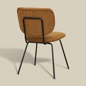 Moderne Eetkamerstoel Okergeel Boucle