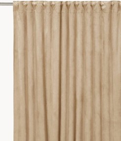 Fluwelen dim-out multibandgordijnen Elise, 2-delig, B 135 cm